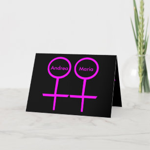Lesbian Lovers Custom Greeting Card