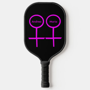 Lesbian Lovers Custom Names Pickleball Paddle