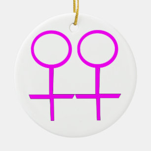 Lesbian Lovers Custom Pendant Ceramic Ornament