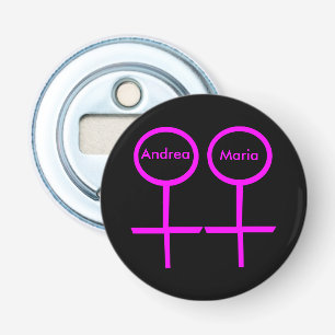 Lesbian Lovers Customizable Bottle Opener