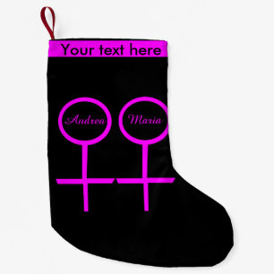 Lesbian Lovers Customizable Christmas Stocking