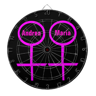 Lesbian Lovers Customizable Dartboard