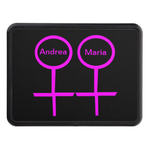 Lesbian Lovers Customizable Hitch Cover