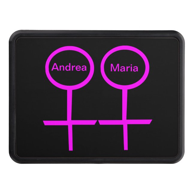 Lesbian Lovers Customizable Hitch Cover (Front)