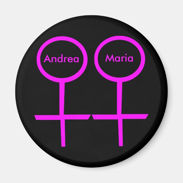 Lesbian Lovers Customizable Magnet (Front)