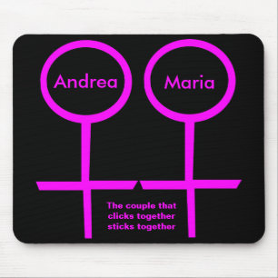 Lesbian Lovers Customizable Mousepad