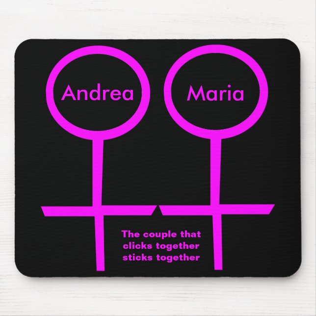 Lesbian Lovers Customizable Mousepad (Front)