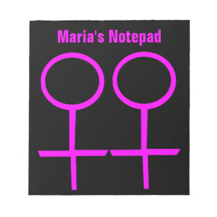 Lesbian Lovers Customizable Notepad