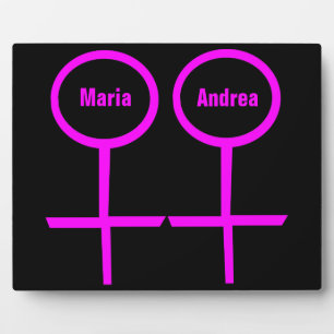 Lesbian Lovers Customizable Plaque