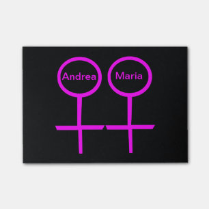 Lesbian Lovers Customizable Post it notes Pad