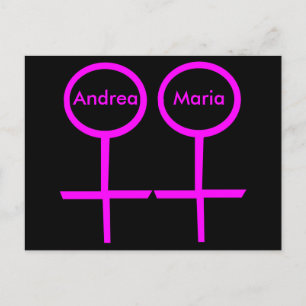 Lesbian Lovers Customizable Postcard
