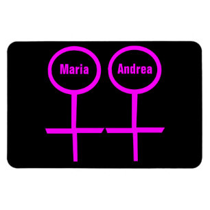 Lesbian Lovers Customizable Premium Magnet