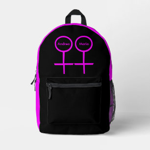 Lesbian Lovers Customizable Printed Backpack