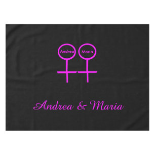 Lesbian Lovers Customizable Tablecloth