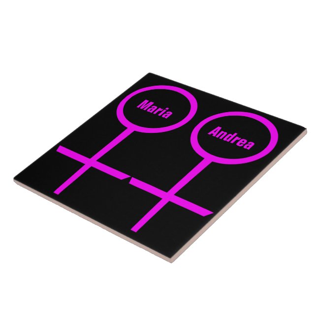 Lesbian Lovers Customizable Tile (Side)