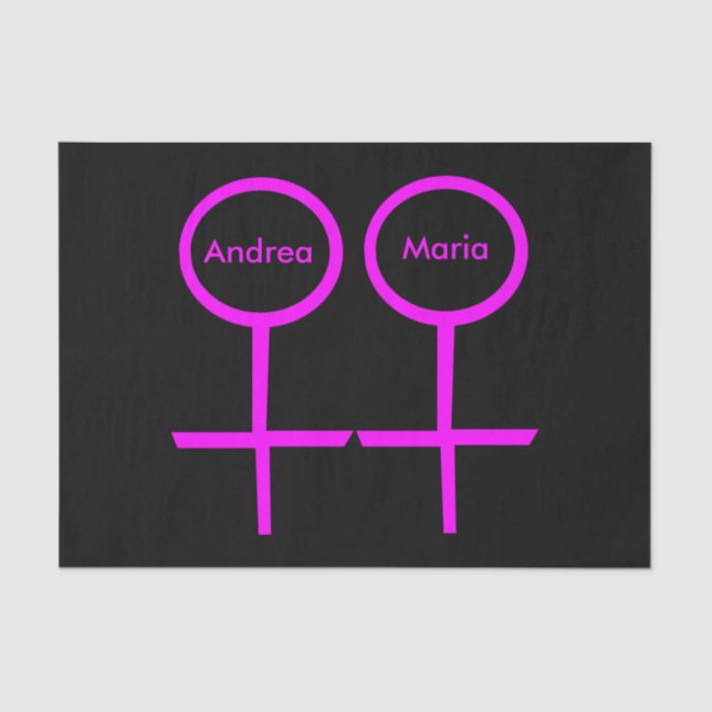 Lesbian Lovers Customizable Tissue Paper (Front)