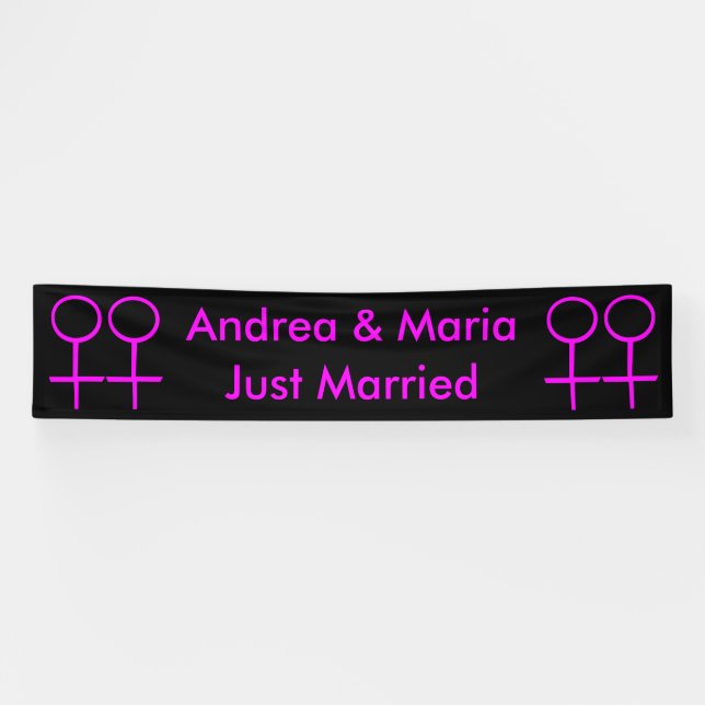 Lesbian Lovers Personalized Banner (Horizontal)