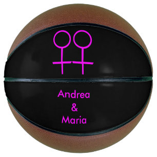 Lesbian Lovers Personalized Basketballs