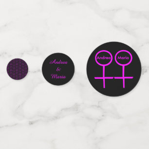 Lesbian Lovers Personalized Table Confetti