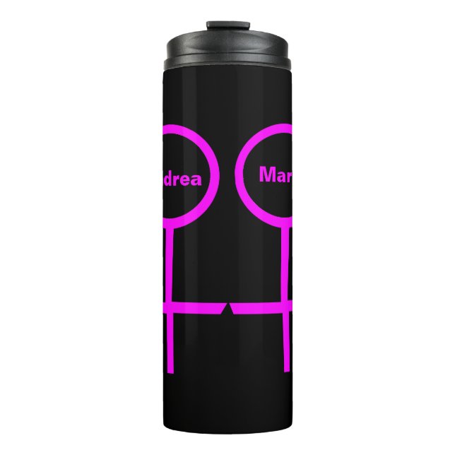 Lesbian Lovers Personalized Tumbler (Front)