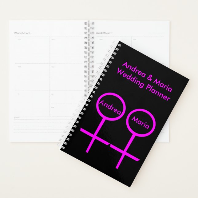 Lesbian Lovers Personalized Wedding Planner (Display)