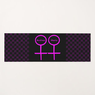 Lesbian Lovers Personalized Yoga Mat