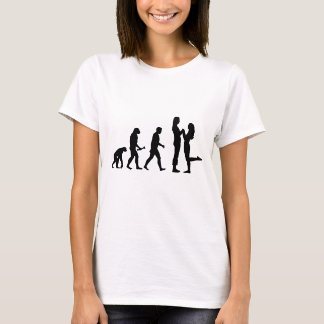 Lesbian Marriage Evolution T-Shirt (Front)