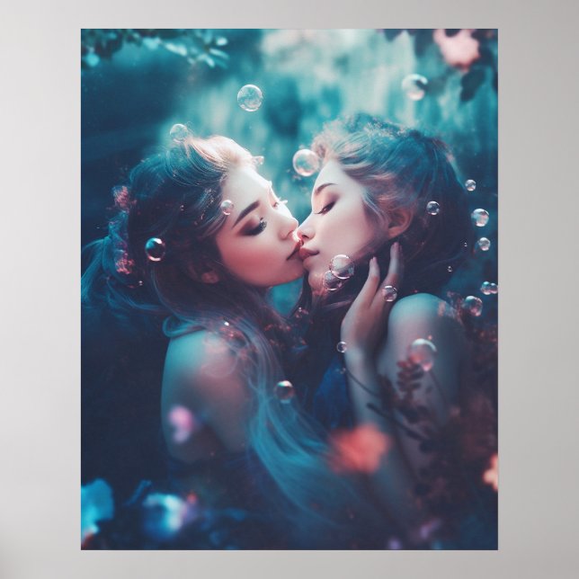 Lesbian mermaids poster (Front)