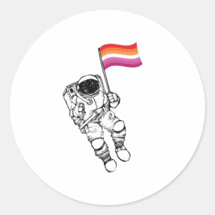 Lesbian Moonwoman Pride Classic Round Sticker