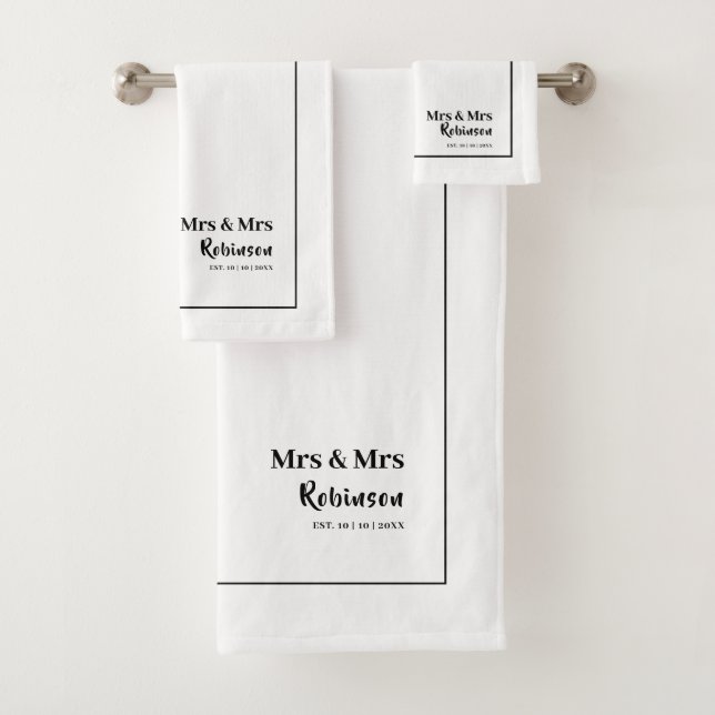 Lesbian Newlyweds Mr & Mr Personnalisé (En situation)