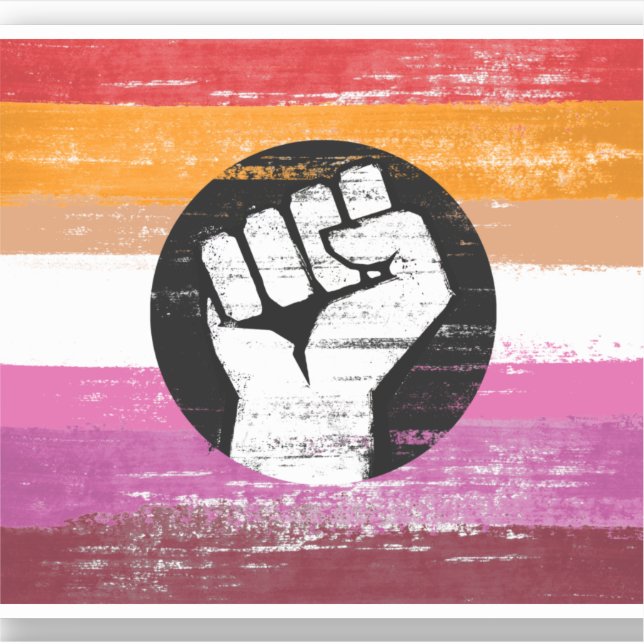 Lesbian Painted Protest Flag (Front)