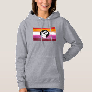 Lesbian Painted Protest Flag Hoodie