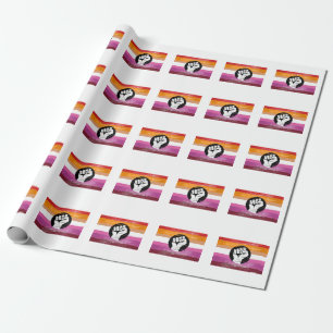Lesbian Painted Protest Flag Wrapping Paper