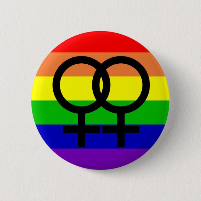 Lesbian Pride 2 Inch Round Button (Front)