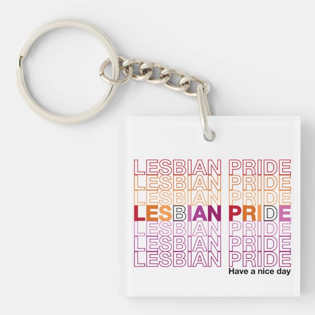 Lesbian Pride Acrylic Keychain (Front)