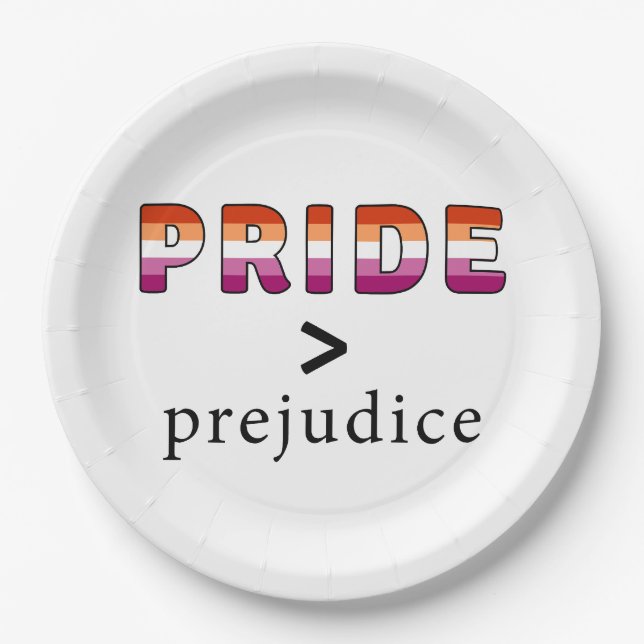 Lesbian Pride and Prejudice  Paper Plate (Front)