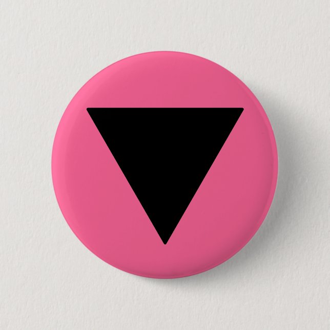 Lesbian Pride Black Triangle 2 Inch Round Button (Front)