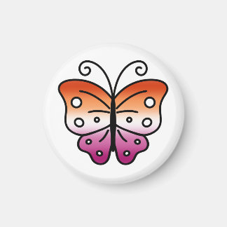 Lesbian Pride Butterfly Magnet