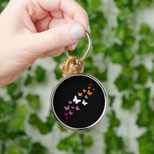 Lesbian Pride Butterfly Trail Keychain