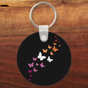 Lesbian Pride Butterfly Trail Keychain