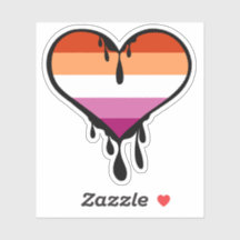 Lesbian Pride Dripping Heart