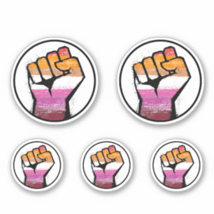 Lesbian Pride Fist Circle