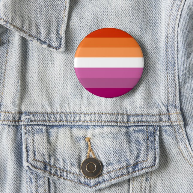 Lesbian Pride Flag 2 Inch Round Button (Creator Uploaded)