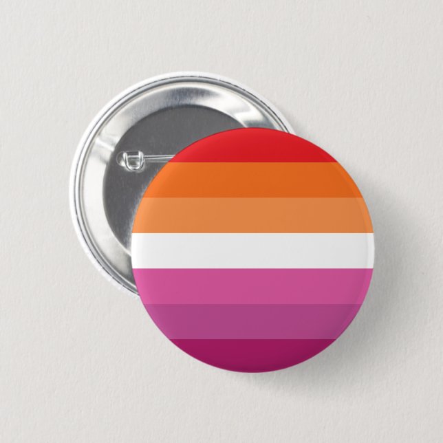 Lesbian Pride Flag 2 Inch Round Button (Front & Back)