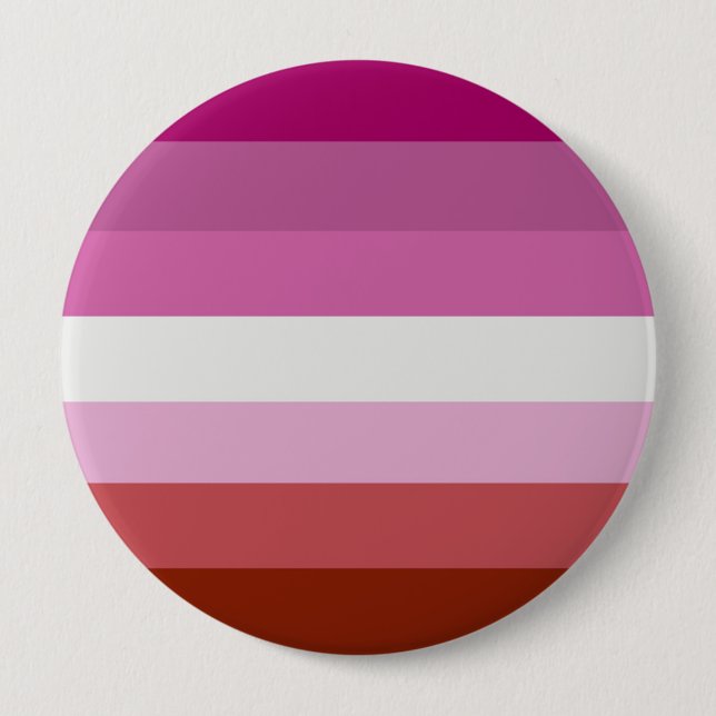 Lesbian Pride Flag 4 Inch Round Button (Front)