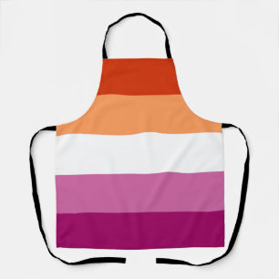 Lesbian Pride Flag (5 Stripes) Apron