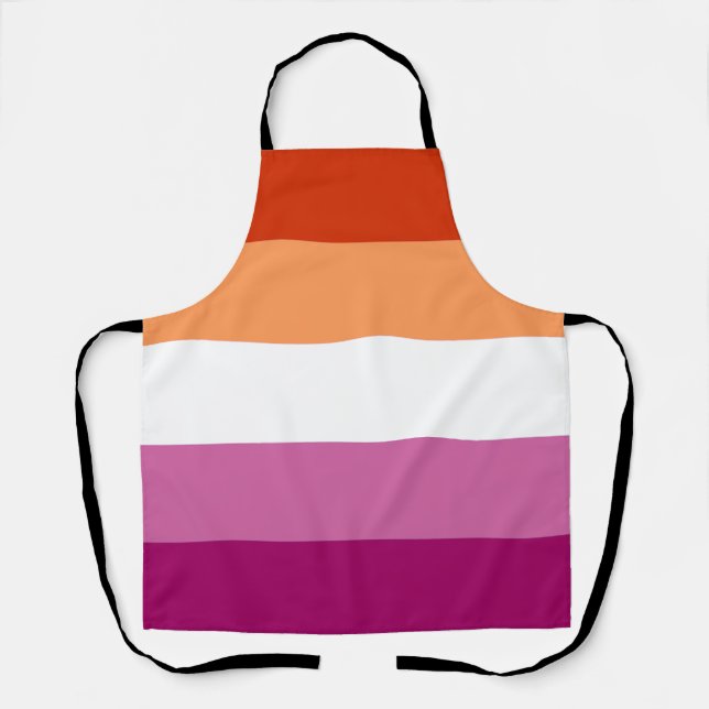 Lesbian Pride Flag (5 Stripes) Apron (Front)