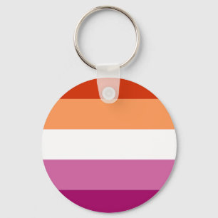 Lesbian Pride Flag (5 Stripes) Keychain