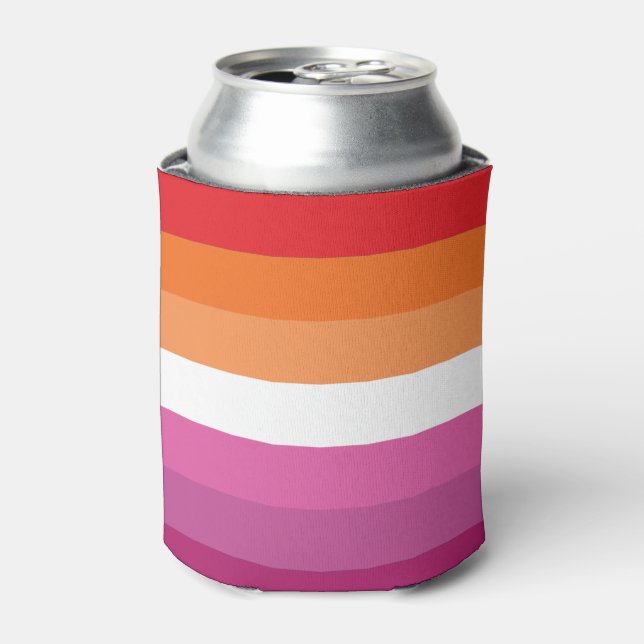 Lesbian Pride Flag Can Cooler (Can Front)