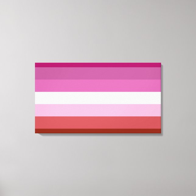 Lesbian Pride Flag Canvas Print (Front)